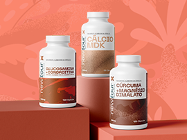 Cálcio MDK + Glucosamina e Condroitina + Dimagnésio Malato