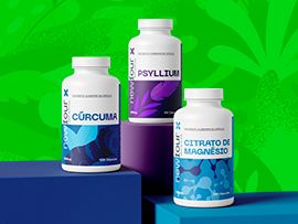 Cúrcuma + Psyllium + Citrato de Magnésio